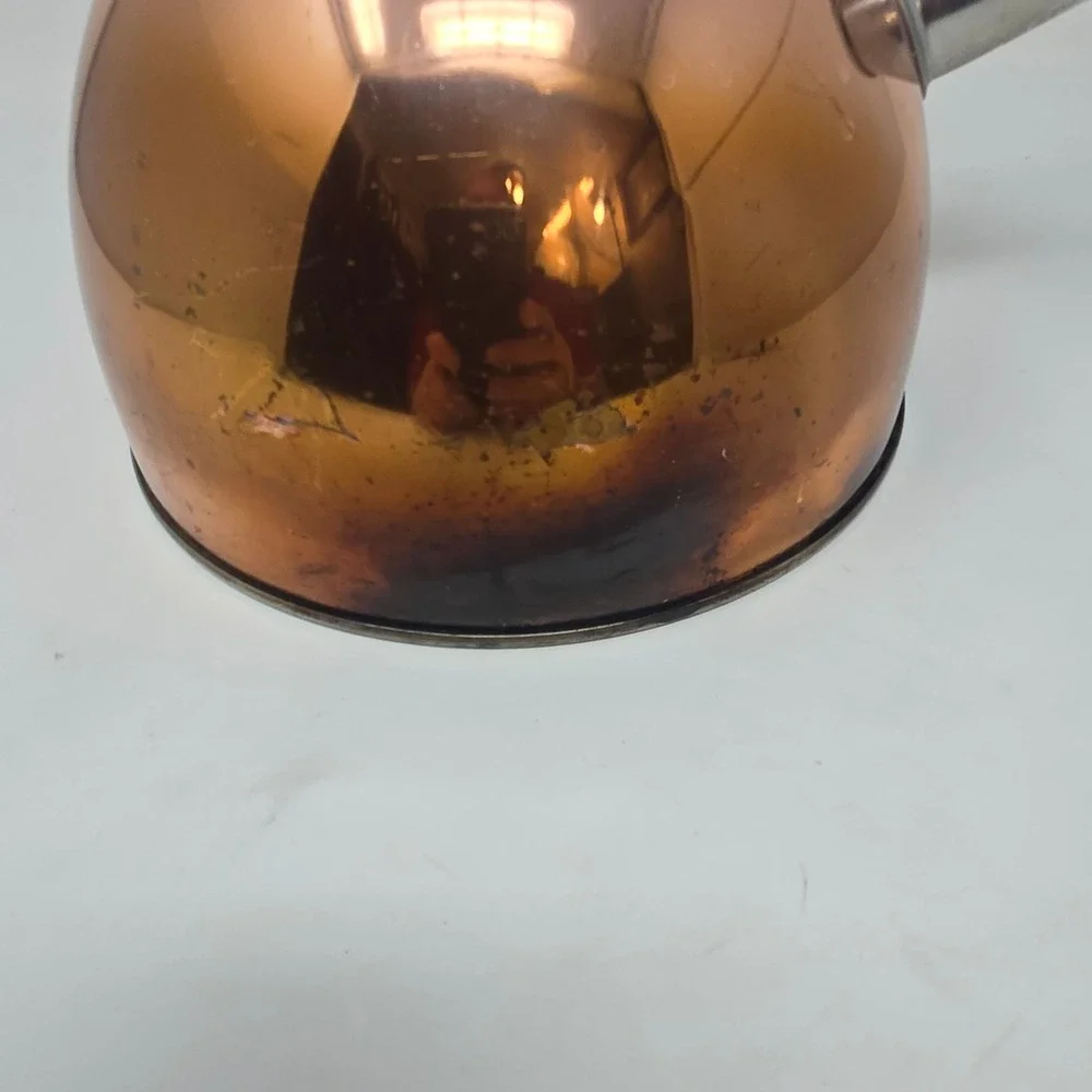 Pinky Up‎ Presley Copper Tea Kettle Stovetop Whistling Water Pot Wood Handle